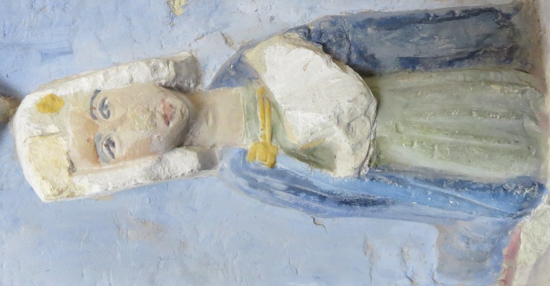 Wales St Athan - St Athan William Berkrolles 1327 and wife Phelice de Vere